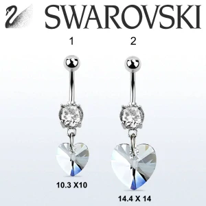 Swarovski piercing srdce MCD716 InfinityPierce